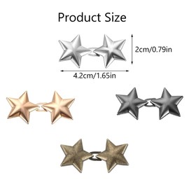 LZZEM 4 Pairs Star Waist Tightener Clips for Jeans & Clothes No Sewing Required Star Waist Tightener Adjustable Pants Clips to Tighten Waist Skirts Sleeves