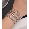 8Pcs Chain Bracelet Stainless Steel Curb Width Rope Figaro Cuban