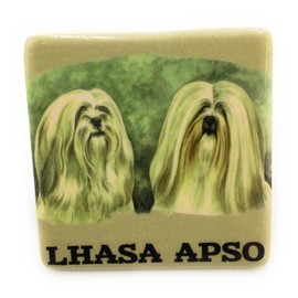 Lhasa Apso Dog Puppy Fridge Magnet.6x6x6 cm. Decoration, Magnet, Kitchen. Dog Lover, Dog Mum/Dad Gift. Birthday, Christmas, Stocking Filler