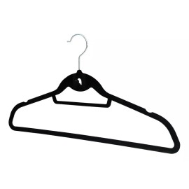 Exhivit Gancho De Ropa, Corbata C/ Terciopelo Negro Paq/20 Pzs Eco