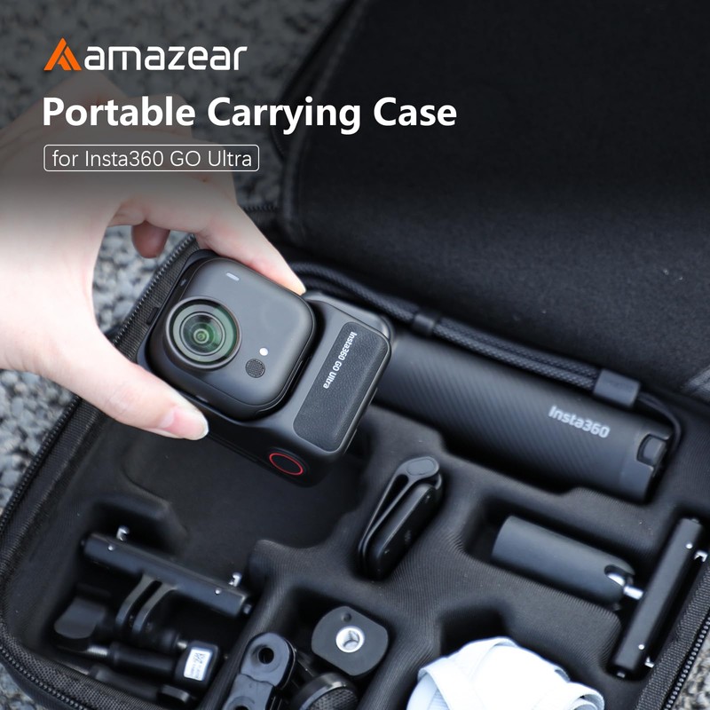 AMAZEAR Carry Case for Insta360 Go Ultra Accessories, Insta 360