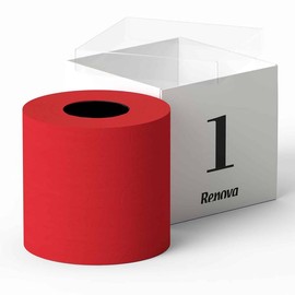 Renova Red Toilet Paper Gift Box - 1 Rolls, 3-ply, 140 Sheets - Affordable Luxury with Premium Quality - Ecolabel Certified, Dermatologically Tested, Septic Safe