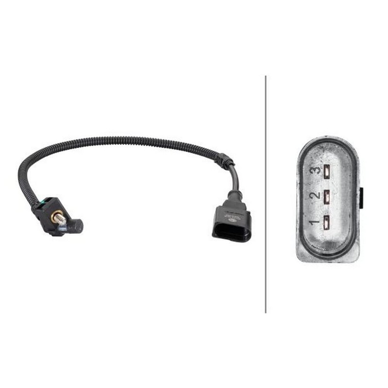 HELLA 6PU 013 122-881 Pulse Transmitter, Crankshaft - 3-Pin -