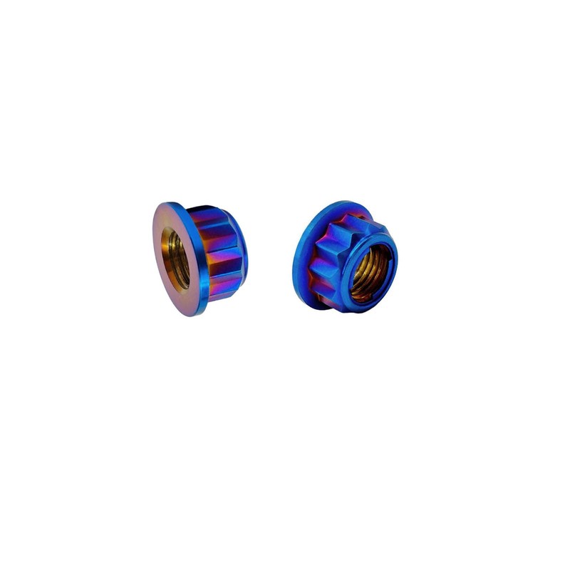 RISON Titanium Nut M8 x 1.25 mm Bi-Hex Sprocket Nut