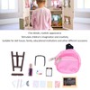 Dollhouse Backpack Set High Simulation Innovative Miniature Learning DIY School