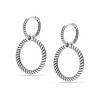 LeCalla Sterling Silver Snake Print Double Earring for Women, Sterling