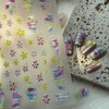 Flower Nail Stickers Star Nail Art Stickers 3D Self-Adhesive Nail