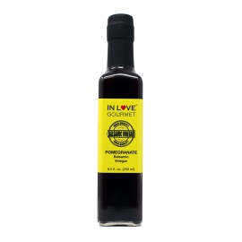In Love Gourmet Pomegranate Balsamic Vinegar,Great on Beef, Lamb & Poultry or Drizzled on Feta - 8.5 oz