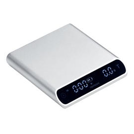 Normcore Pocket Coffee Scale V3, Barista Scale with Timer, Pour Over Drip Espresso Scale, Anodized Aluminum Body with Back-Lit LCD Display, Silver