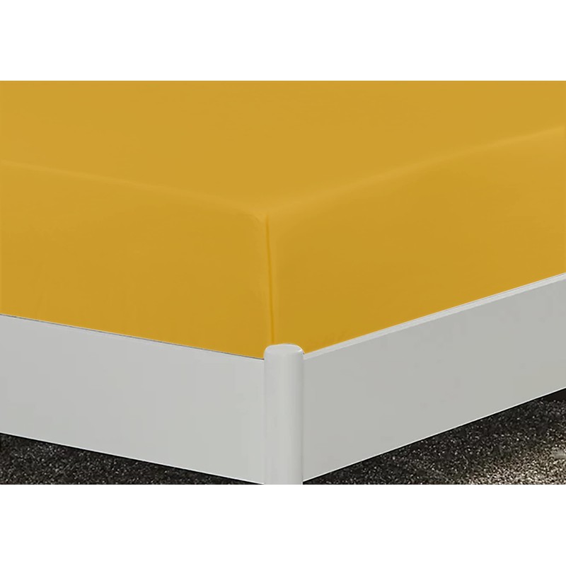 EV DEKOR Extra Deep Fitted Sheet King, Ochre - Deep