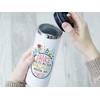 GRAZDesign Thermobecher mit Namen personalisiert Erzieherin, Dankeschön Spruch Kindergarten Abschiedsgeschenk