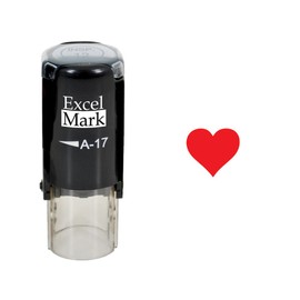 Valentine's Day Rubber Stamp - Heart Stamp - Red Ink