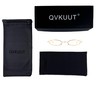 QVKUUT Retro Oval Sunglasses Women Men Metal Trendy Classic UV