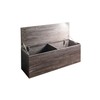 Klair Living Dean Farmhouse Wood Storage Bench in Rustic Gray