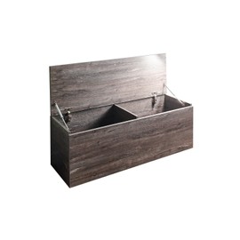 Klair Living Dean Farmhouse Wood Storage Bench in Rustic Gray