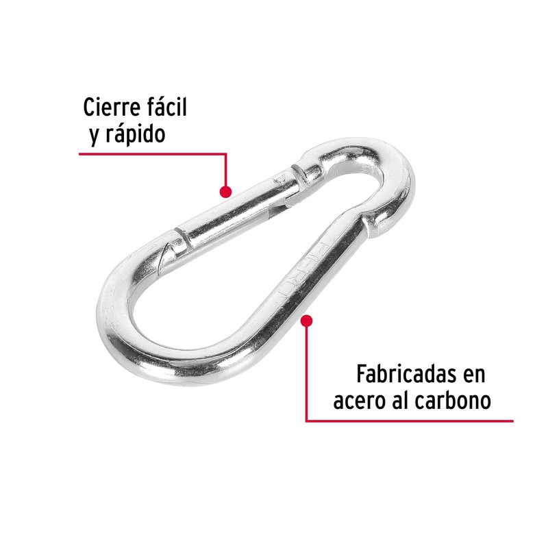 Fiero BMA-3/8, Bandola mosquetón, de acero al carbono, 3/8"