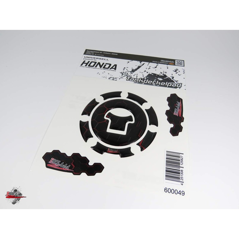BIKE-label Fuel Cap Pad Red Universal Compatible for Honda 600049VA