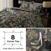 PHF Truly Velvet Duvet Cover Set King Size, 3pcs Leaves