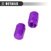 Motoforti Universal Bike Tire Stem Valve Cover Caps, Purple, 8