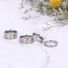 Zakk Women's and Men's Rings Titanium Silver Matt Brushed Engagement
