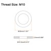 sourcing map 20Pcs M10 Flat Washer, 304 Stainless Steel 10.5mm