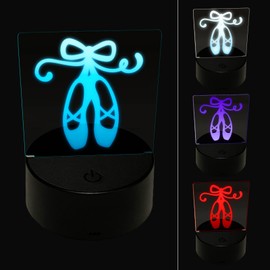 Sniggle Sloth Ballet Shoes Slippers Ballerina 3D Illusion LED Night Light Sign Nightstand Desk Lamp