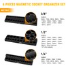 GOOACC Magnetic Socket Organizer Set, 6 Pieces Magnetic Socket Holder
