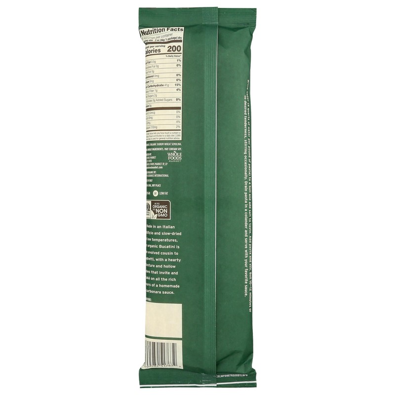 Whole Foods Market, Organic Bucatini, 16 Ounce
