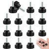 Carbon Steel Threaded Knurled Thumbscrew Round Clamping Screw on Knobs