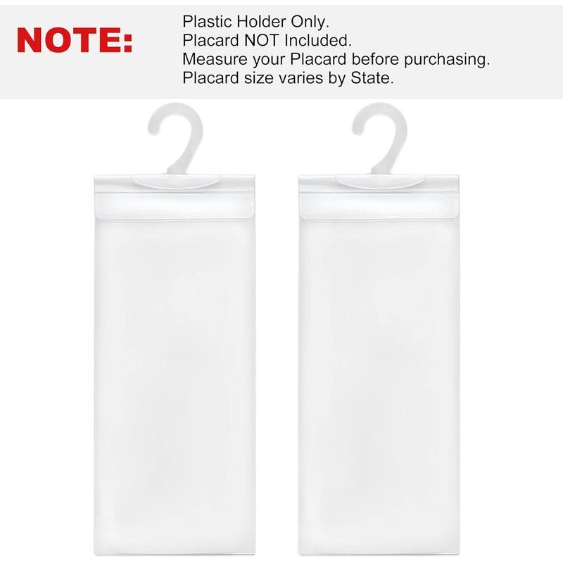 Car Handicap Placard Holder 10.6" x 5", Ultra Transparent Plastic