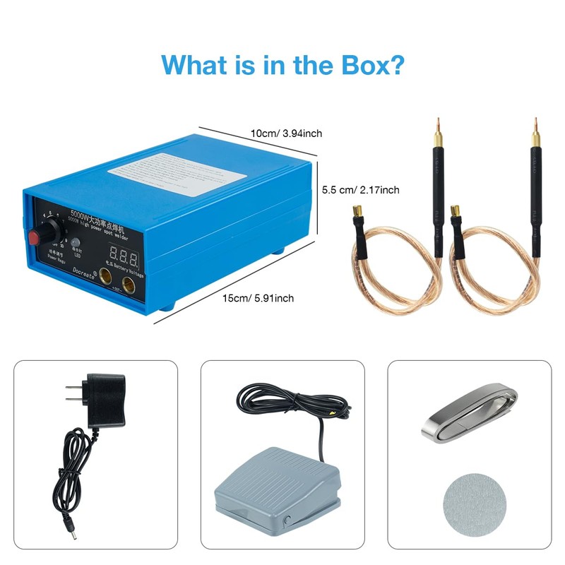 Hosyond 5000W Battery Spot Welder, Portable Adjustable Spot Welding Machine