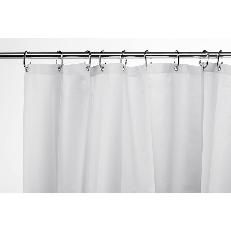Croydex Professional Plain White Water-Resistant Textile Shower Curtain 1800 X