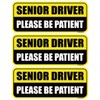 GEEKBEAR Senior Driver Car Magnet (3 Pack) - Rectangular Shape,
