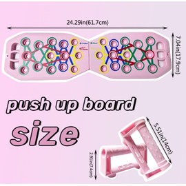 Push Up Board for Women, 28 in 1 Push up Board Pink Workout Equipment Multi-Functional Pushup Stands System Fitness Floor Chest Muscle Exercise