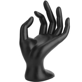 Oumij Earrings Display Stand,Creative Black OK-hand-gestured Rings Display Stand Earrings Bracelet Holder Jewelry Organizers Showcase (black)