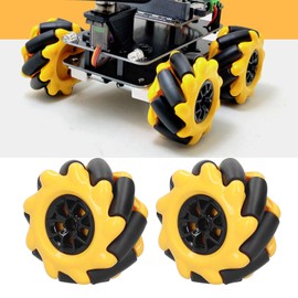 Omnidirectional Wheel, Mecanum Wheel, 2.4 inches (60 mm), DIY Toy Components, Omnidirectional, 4 Wheel Drive, Assembly, Components, Smart Robot Car Accessories (#2)