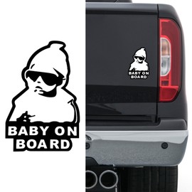 QZTYTY Baby on Board Sticker for Car, Baby Car Decals, Funny Cute Safety Caution Decal Sign, Car Accessories Exterior Decoration Baby on Board Signs Universal for Car Window Bumper Mailbox (1PCS)