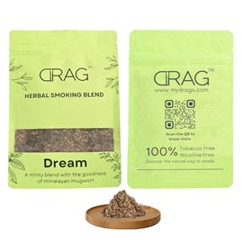 Herbal Smoking Blend - Drag (Blend of Exotic Flowers and Herbs) 30grams (1 oz) (Dream) - Mix of Mugwort and Peppermint