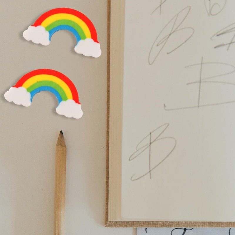 Lotsdonxia 36 Pcs Rainbow Cloud Shaped Erasers – Fun and