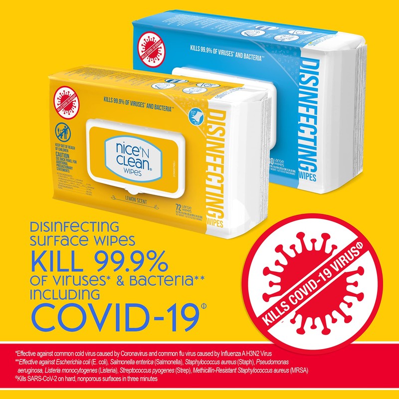 Nice 'N Clean Disinfecting Surface Wipes 304ct | Cleans &