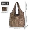 UILYNIU 3 Pack Large Lightweight Foldable Reusable Shopping Bag (Brown)