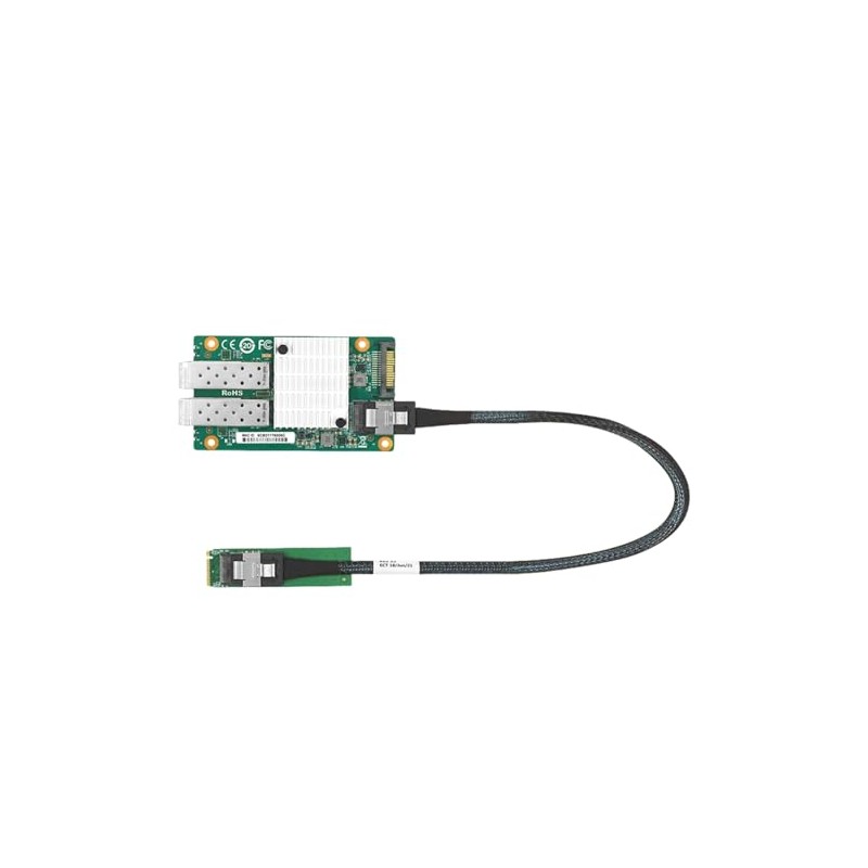 10G Dual Port to SFF-8087/M.2 Ethernet Network Adapter (Based on