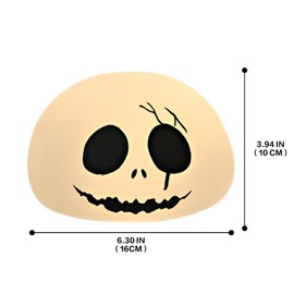 Bonita luz creativa de silicona con diseño de esqueleto de Navidad, funciona con pilas, cambio de colores, segura y suave para decoración de interiores (White Skellington)