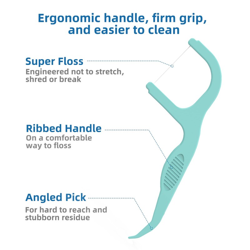 Professional Clean Flossers Extra Strong Flosser Pick, Fresh Mint, 150