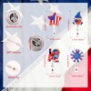 4pcs 4th of July Badge Reel, Independence Day Retractable ID