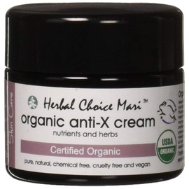 Nature's Brands Organic Anti-X (Anti-Wrinkle) Cream by Herbal Choice Mari; 1.7 fl oz Glass Jar