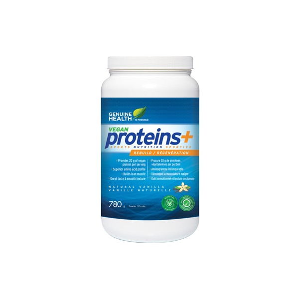 Genuine Health Vegan Proteins+ (Vanilla) - 780g + BONUS