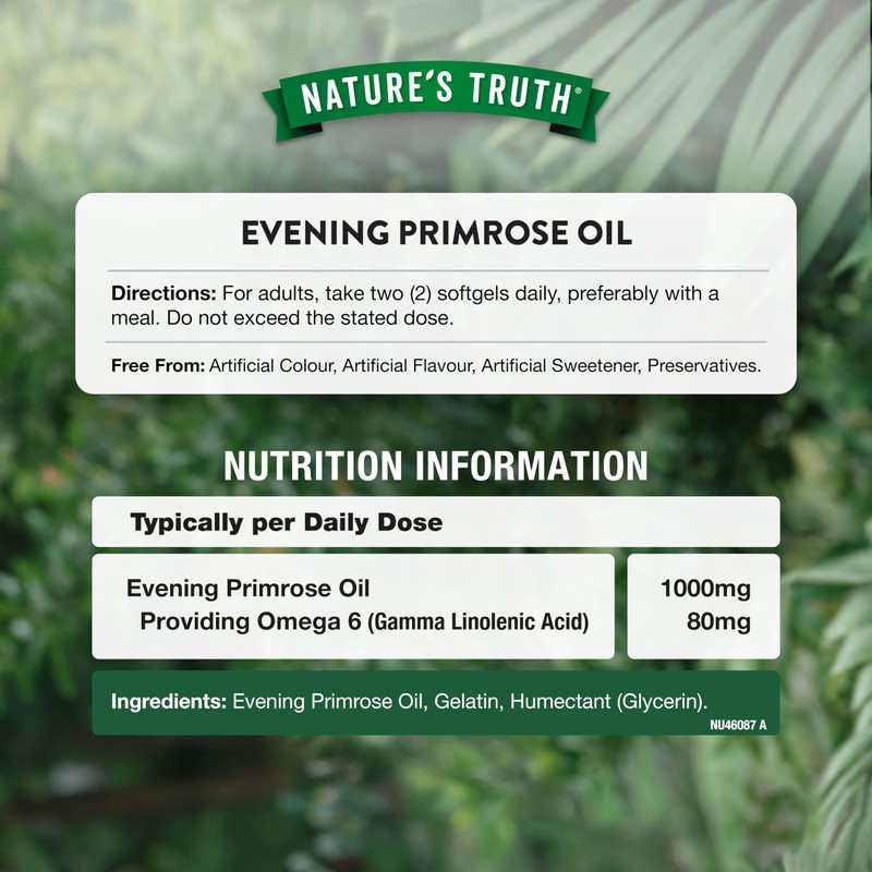 Evening Primrose Oil 1000mg | 120 Softgel Capsules | High