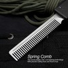 Stainless Steel Spring Comb Hair Beard Folding Pocket Comb Hairdressing