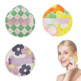 DHWEKU Pack of 3 Makeup Powder Puff, Makeup Sponge, Super Soft Makeup Beauty Blender, Quick Application of Makeup, Wet Dry Makeup Tool, Powder Puff for Liquid Foundation, Loose Powder